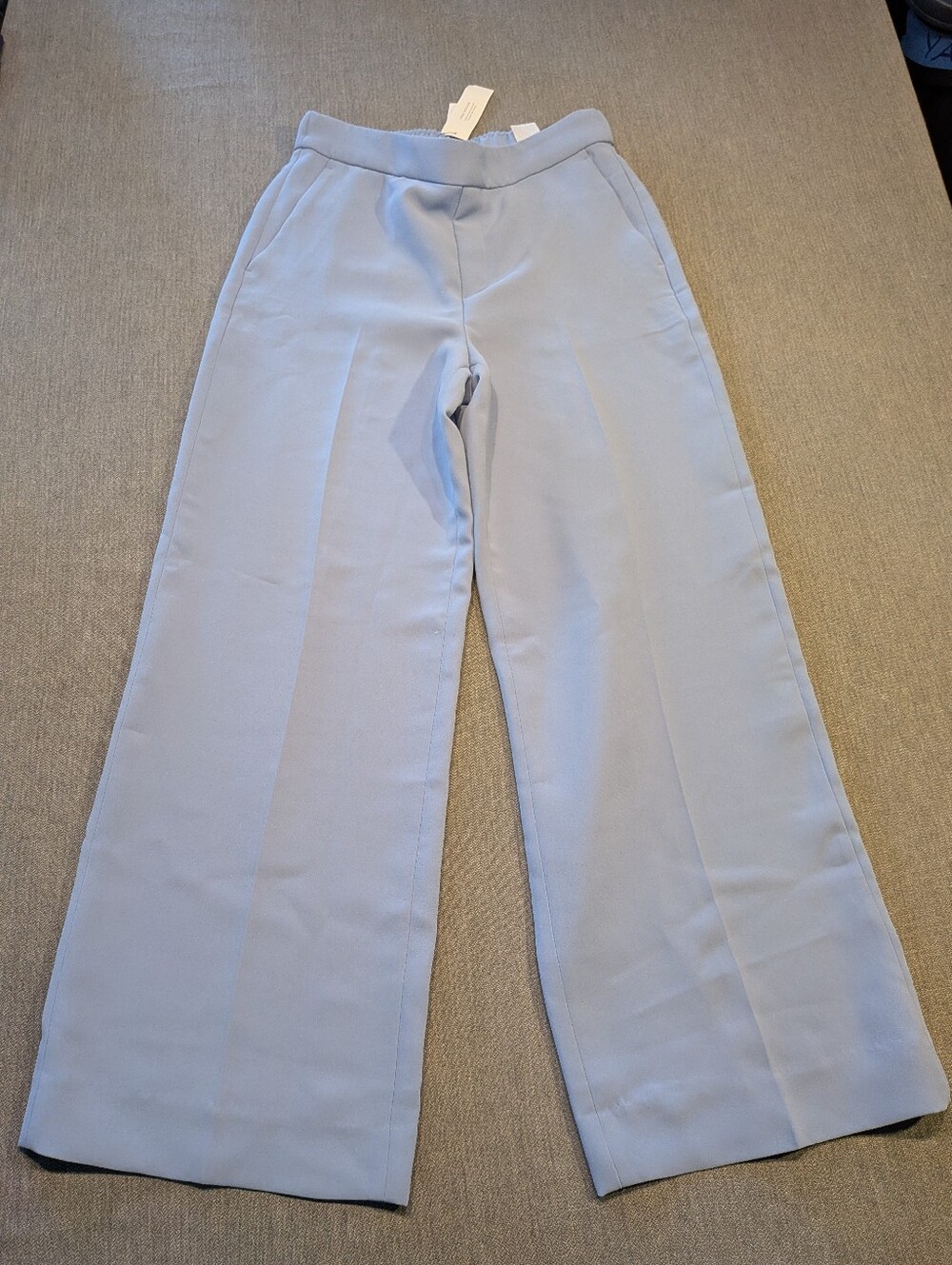 Banana Republic Women's Hayden Pant Size S Periwink Wide Leg High-Waisted Career